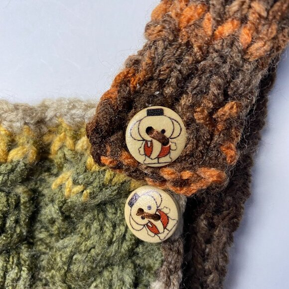 Handmade Cable Knit Stripe Overalls 6 Months - Picture 4 of 7